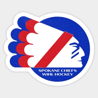 Defunct Spokane Chiefs WIHL Hockey 1985 Sticker